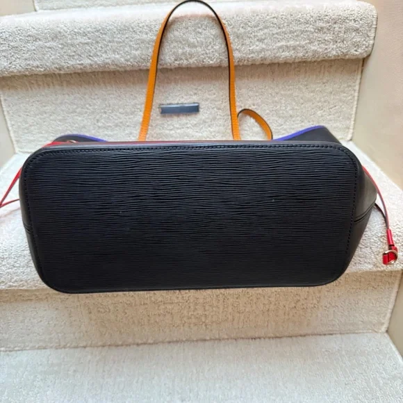 Louis Vuitton Neverfull in EPI Leather Tri colour Noir Figue Safran - Picture 4 of 9